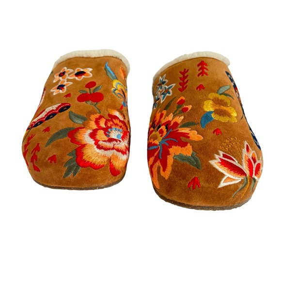 Johnny Was Multicolor Embroidered Mules - Picture 7 of 16